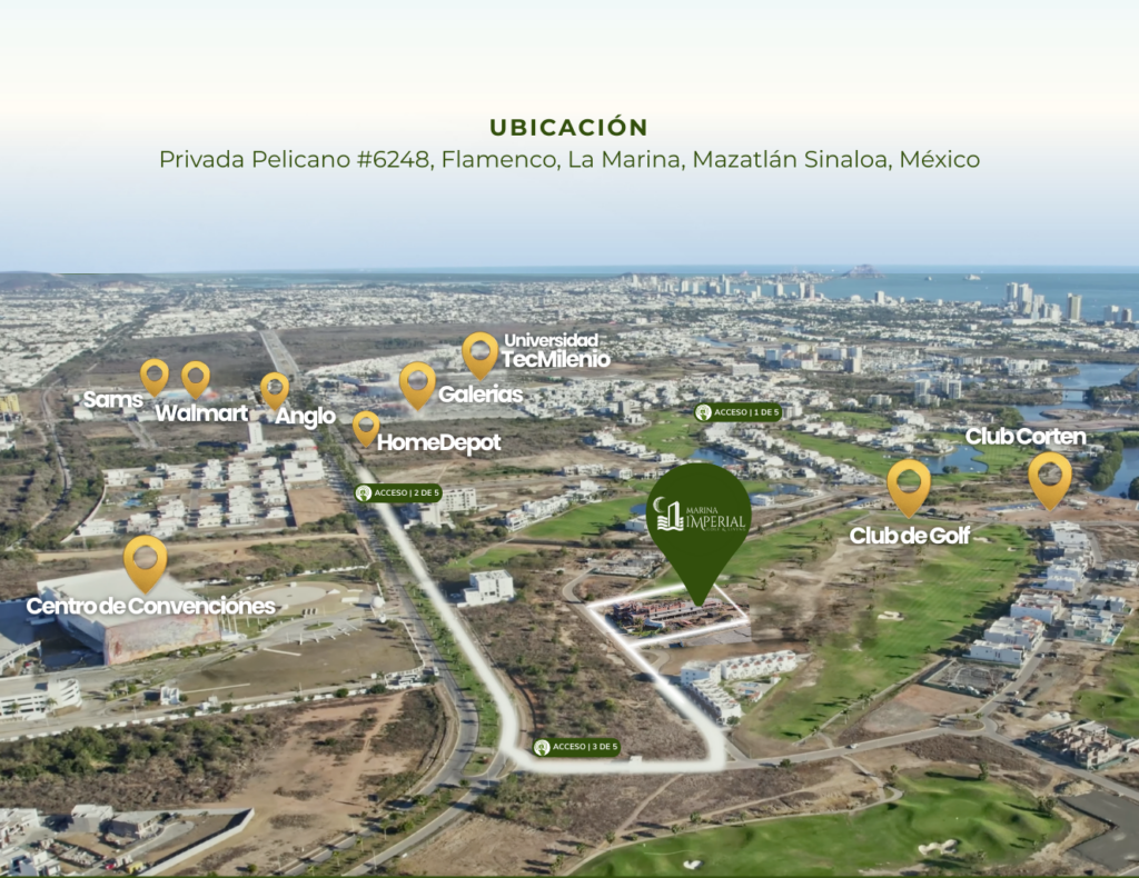Marina imperial Campo de Golf Mazatlán Departamentos en Preventa Sinaloa